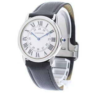 CARTIER Ronde Solo W6700255 Date Silver Dial Quartz Men's Watch